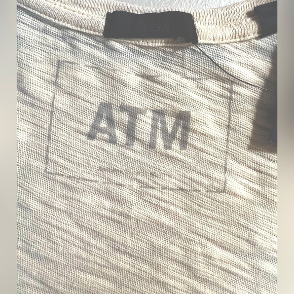 ATM Anthony Thomas Melillo Slub Jersey V-Neck, Coral Stone/ Powder, Size XS/S - Picture 2 of 13